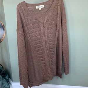 Brown kitted sweater